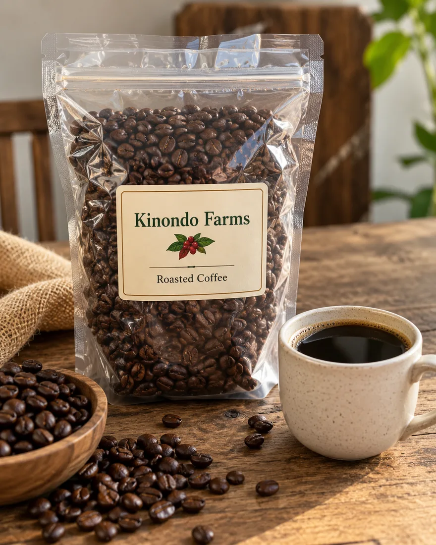 Illustrative green coffee wholesale sample and buyer discussion